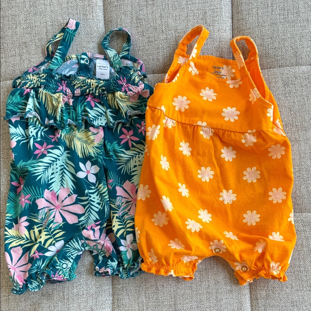 Carter's Floral and Daisy Jumpsuits